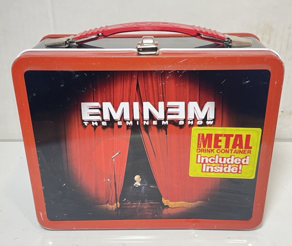 Neca Eminem Lunchbox w/Thermos-The Eminem Show- Plus Key Fob, Magnet & Buttons